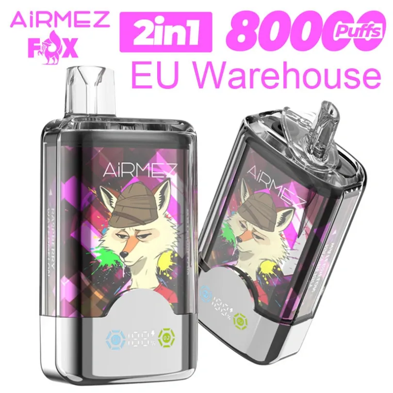 Airmez 80000 Puffs 80K Fox 2 az 1-ben Dual{4}}ízű eldobható vape