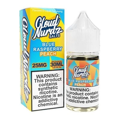 Kék málna őszibarack a Cloud Nurdz tfn sók 30 ml